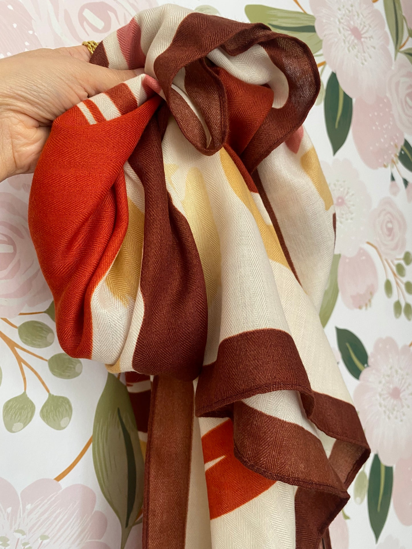 FOULARD/SCIARPA LIA BEIGE/RUGGINE NALI
