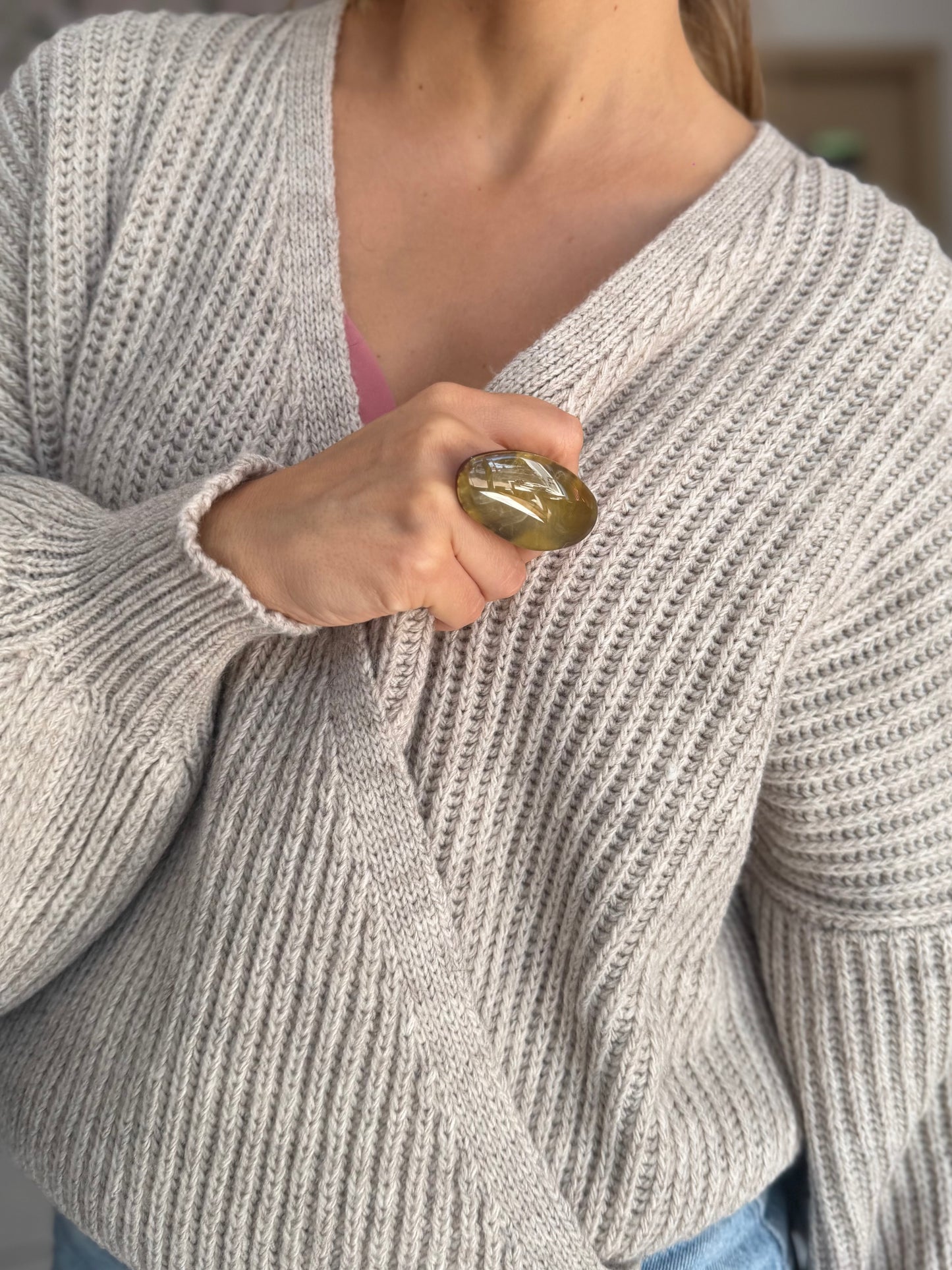 ANELLO THAI IN ACRILICO GIALLO NALI