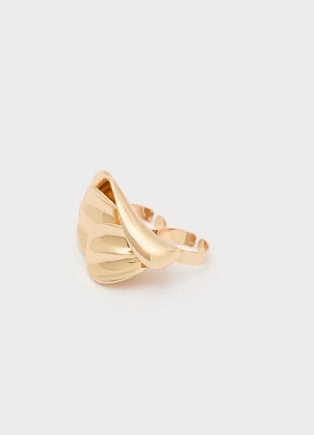ANELLO SINUOSO DOPPIO REGOLABILE ORO NALI - Fanatica Boutique