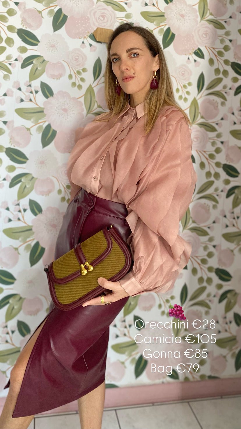 BORSA BOBBY A SPALLA VELLUTO OCRA NALì - Fanatica Boutique