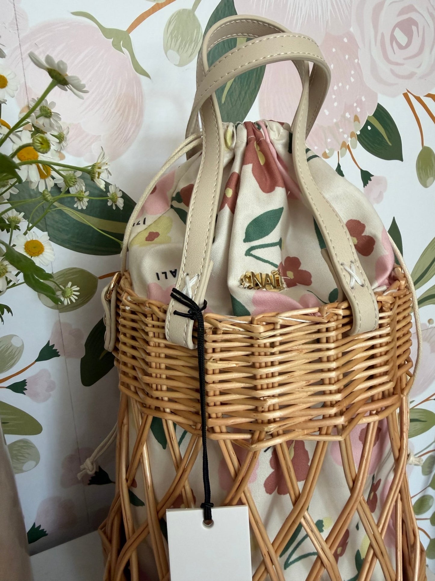 BORSA CLARA NEW SECCHIELLO PAGLIA BEIGE - Fanatica Boutique