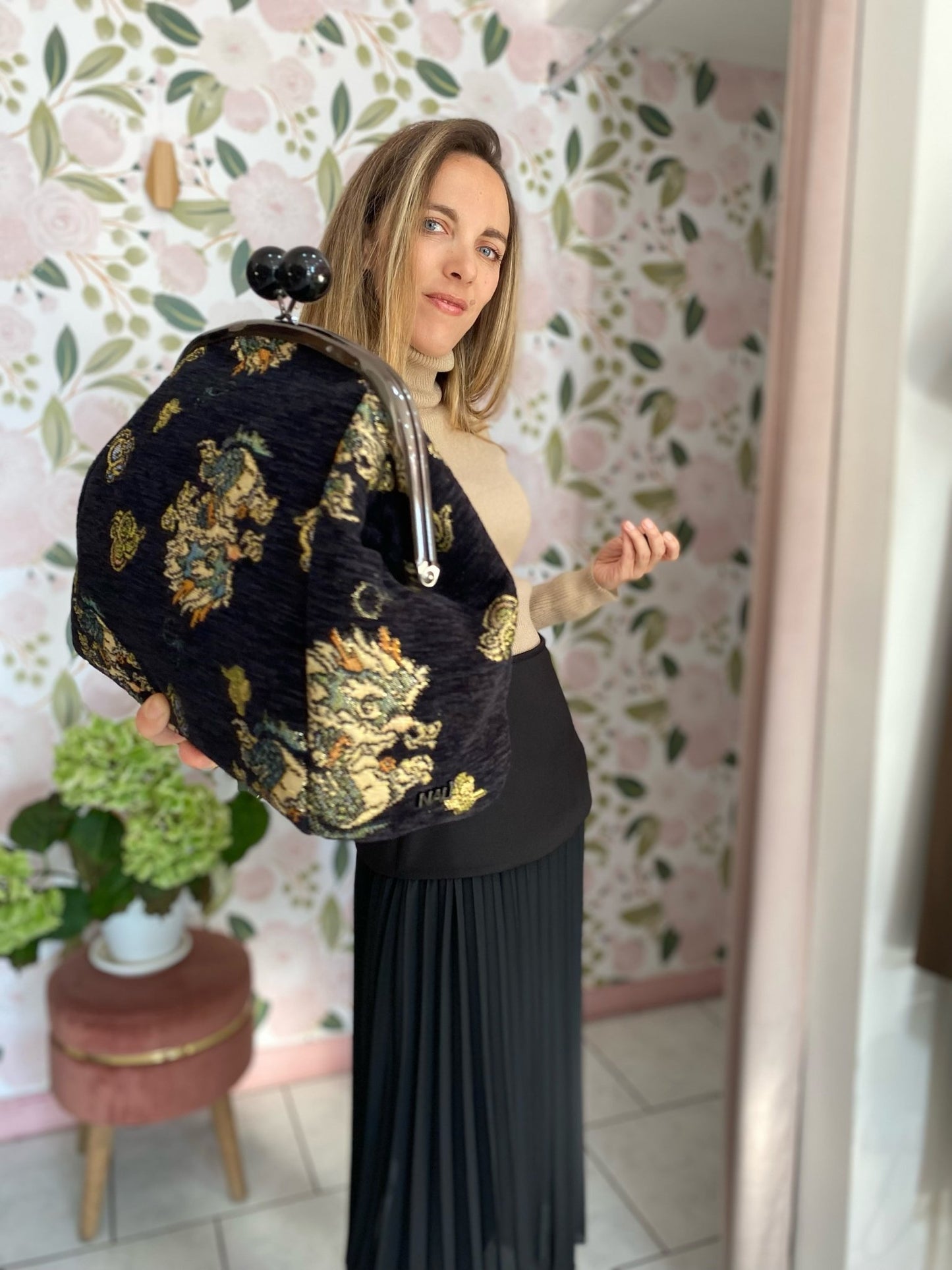 BORSA NOVA FANTASIA MIX NERO NALI - Fanatica Boutique