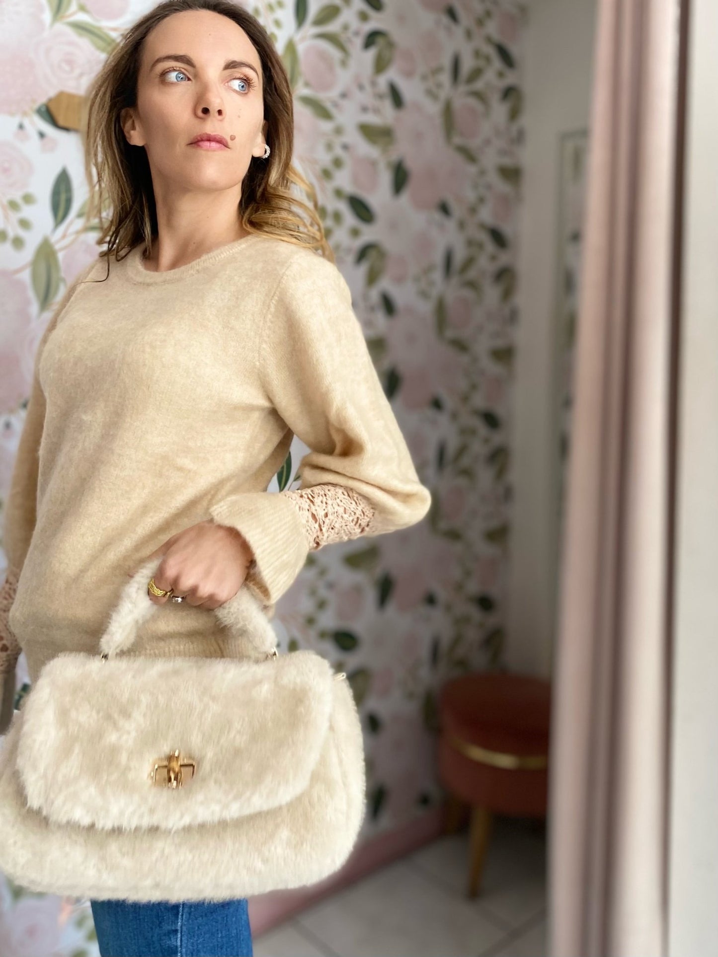 BORSA PELLICCIA ECO ALESSIA MASSIMO - Fanatica Boutique