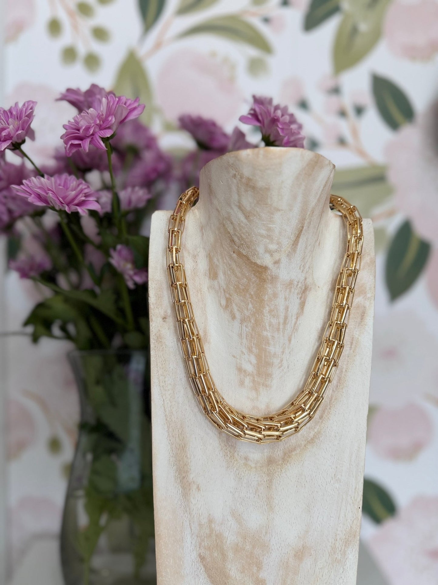 COLLANA LUDO MAGLIA TUBOLARE OVER ORO NALI - Fanatica Boutique
