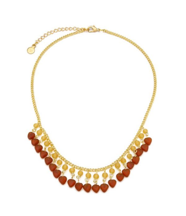 COLLANA PENDENTI CUORI/PERLINE VESTOPAZZO - Fanatica Boutique