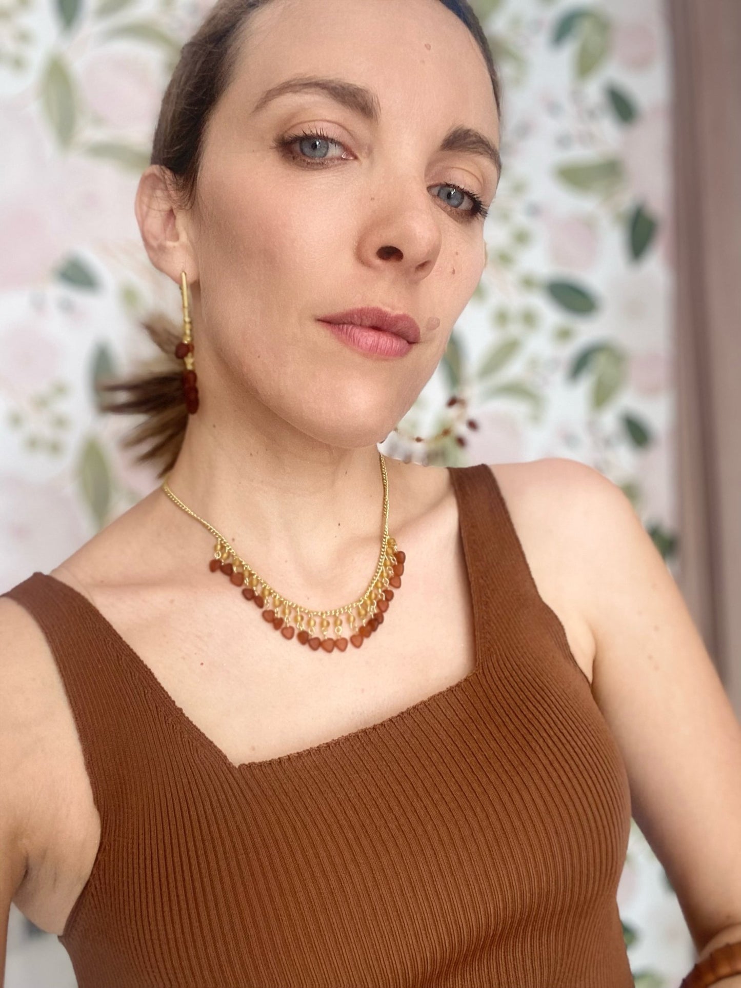 COLLANA PENDENTI CUORI/PERLINE VESTOPAZZO - Fanatica Boutique
