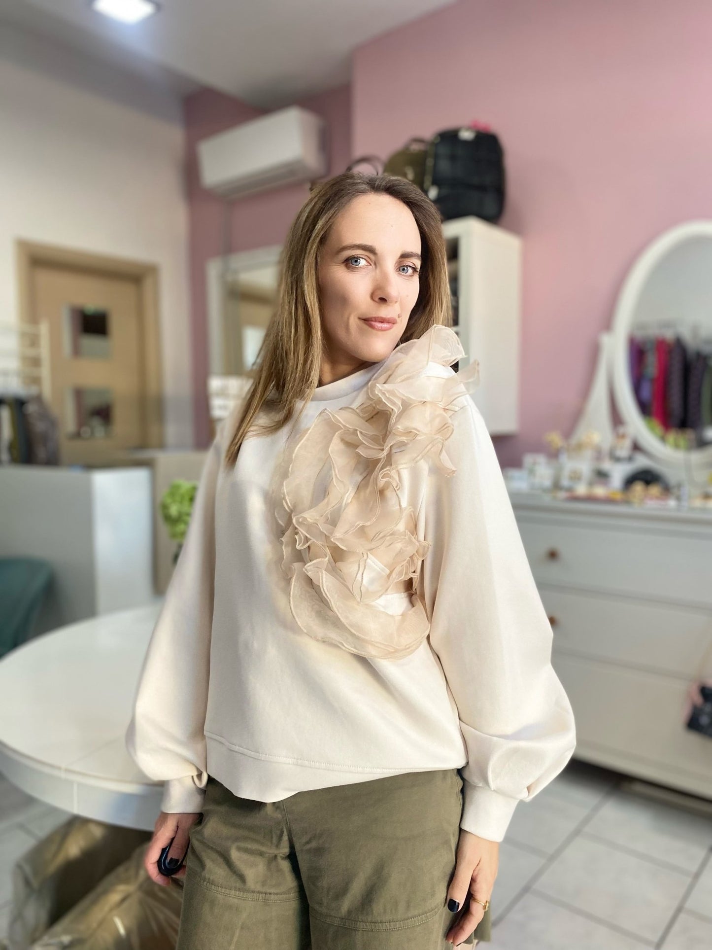 FELPA INSERTI ORGANZA ECO - Fanatica Boutique
