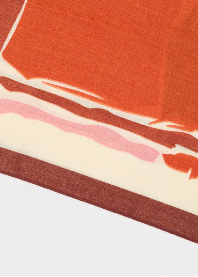 FOULARD/SCIARPA LIA BEIGE/RUGGINE NALI - Fanatica Boutique