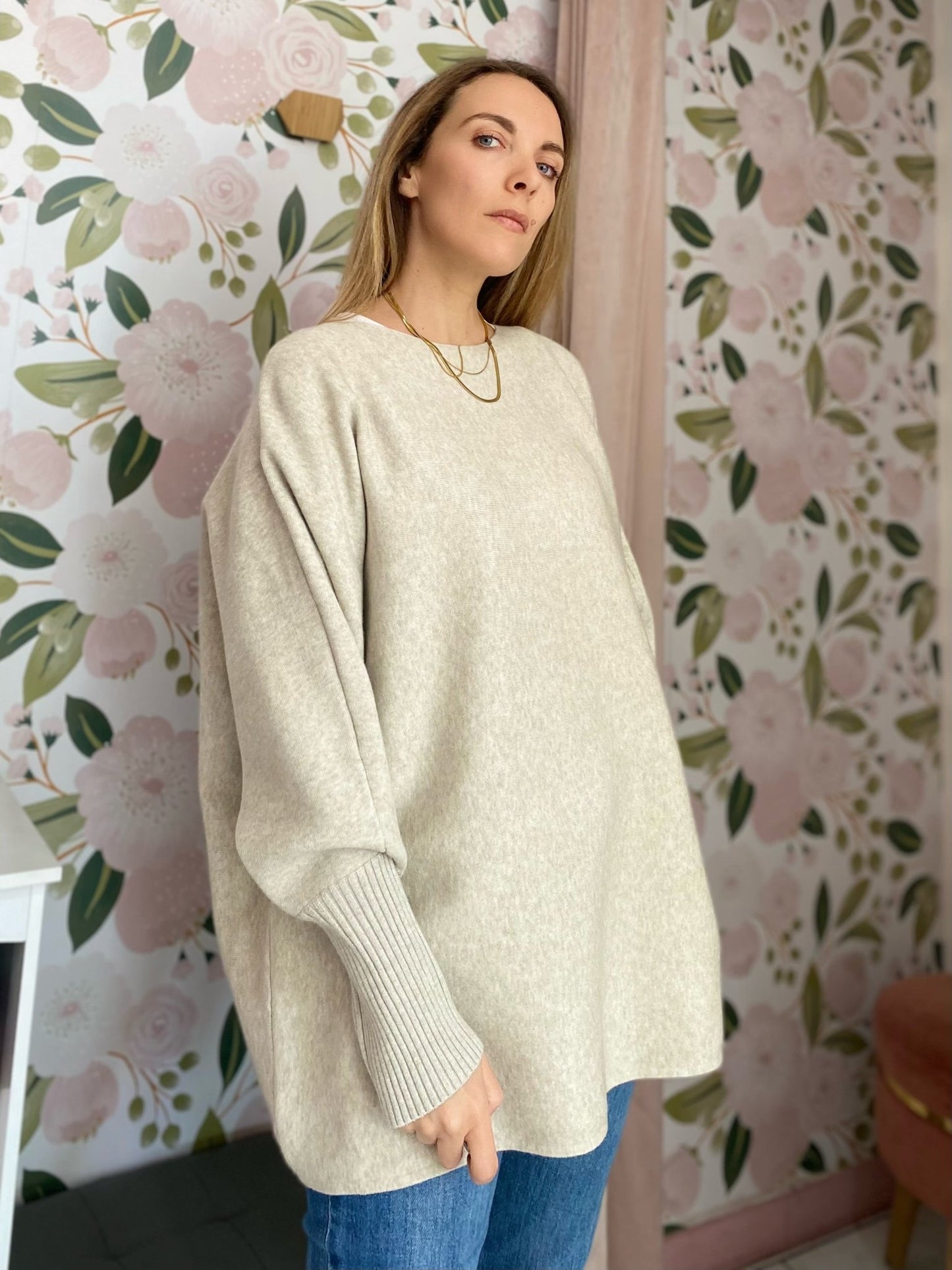 MAGLIA OVER FREE SIZE ALESSIA MASSIMO - Fanatica Boutique