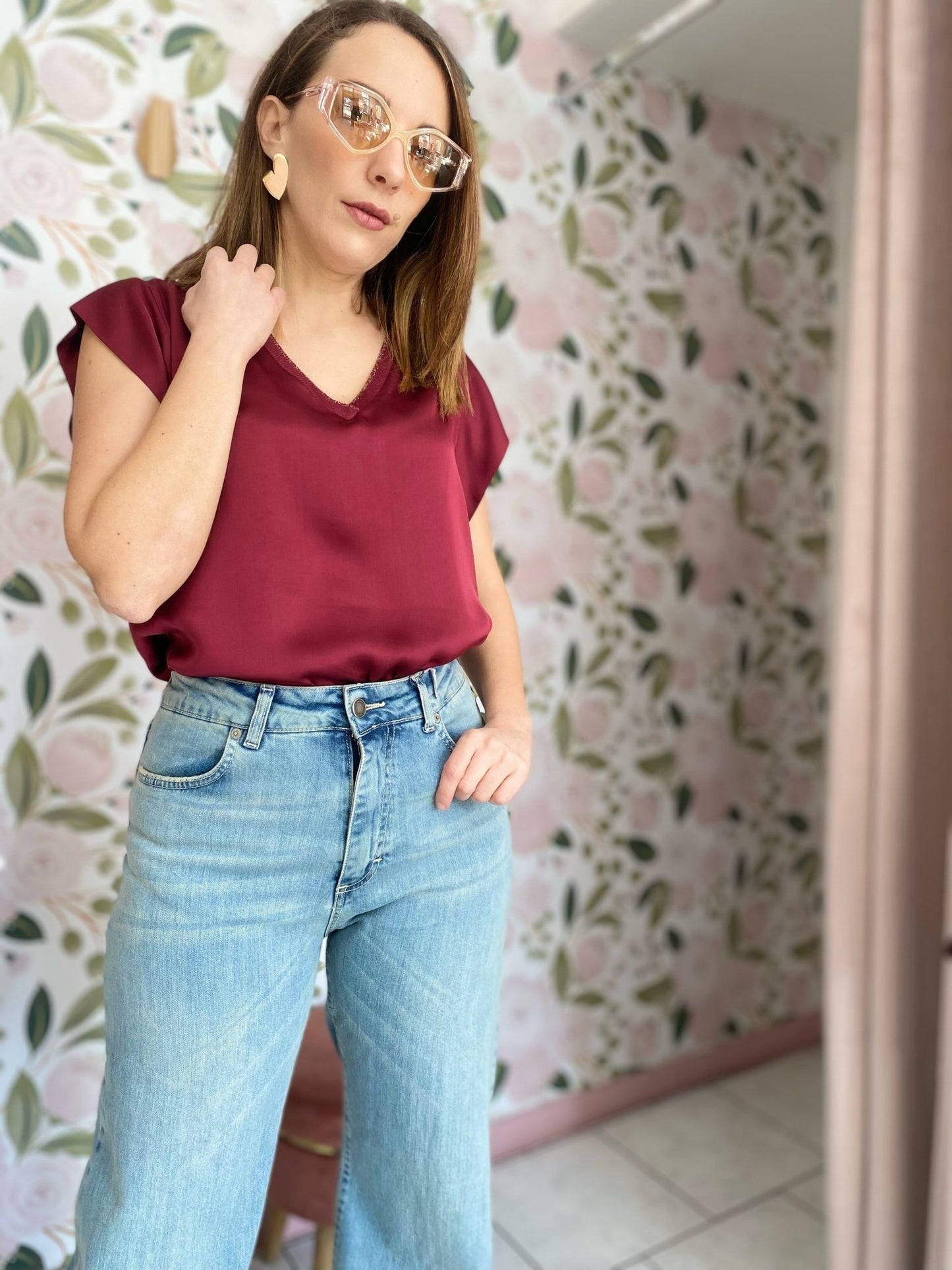 OCCHIALI AGATA GEOMETRICI ROSA NALI - Fanatica Boutique