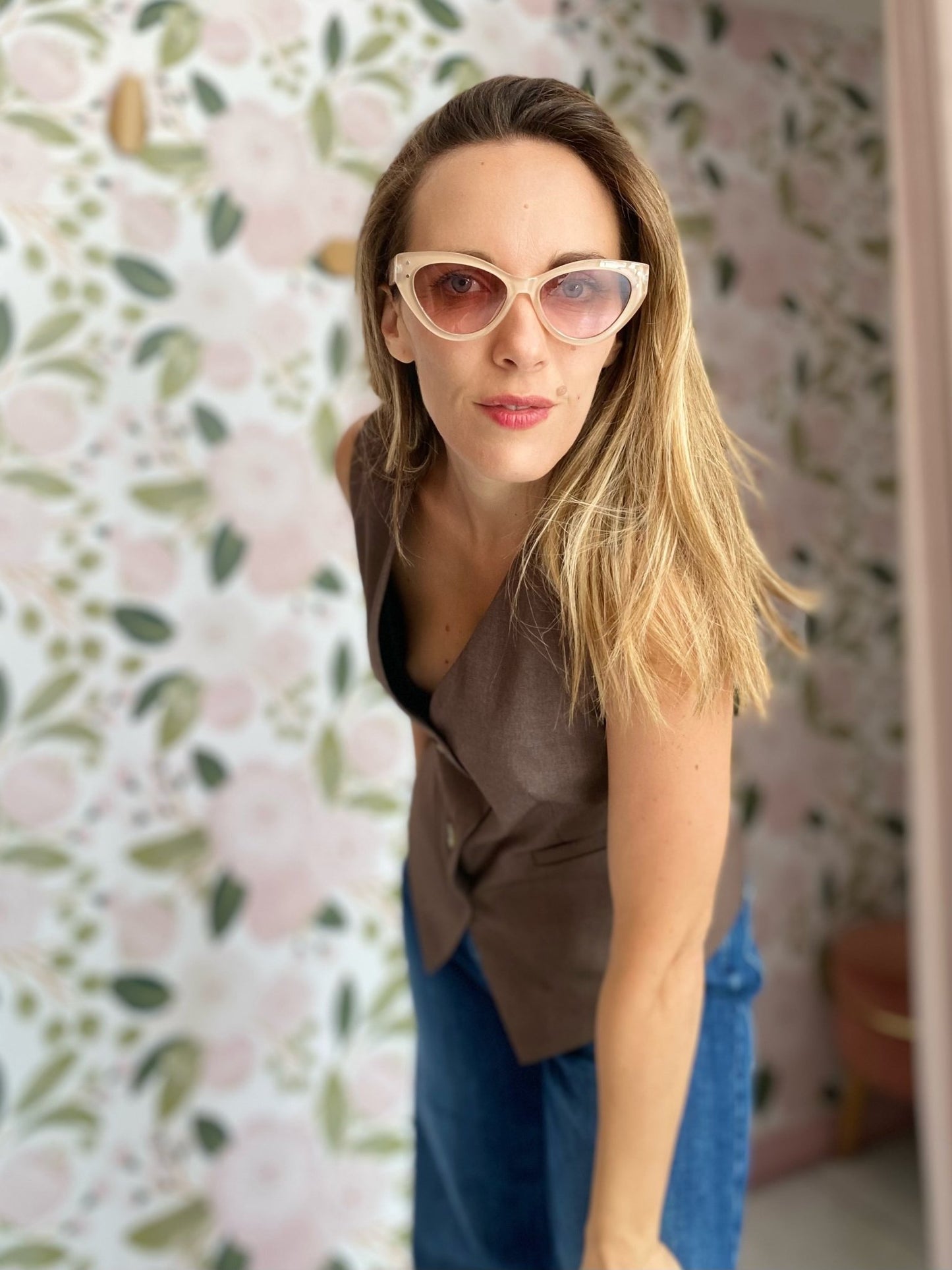 OCCHIALI ANGELA CAT - EYE BEIGE NALI - Fanatica Boutique