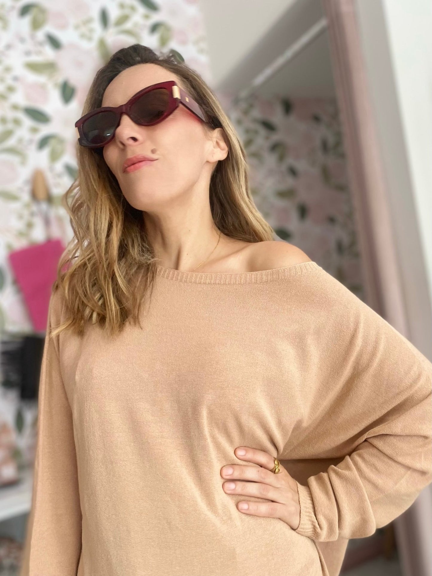 OCCHIALI CHIC ORO/ROSSO NALI - Fanatica Boutique
