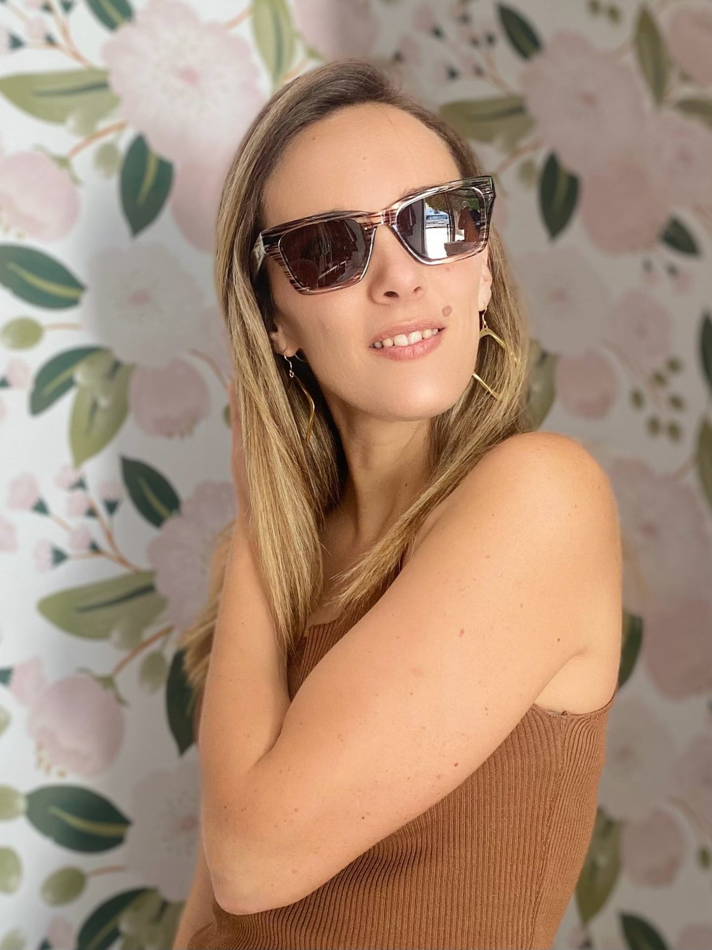 OCCHIALI JENNA STRIATO CLEAR/MARRONE NALI - Fanatica Boutique