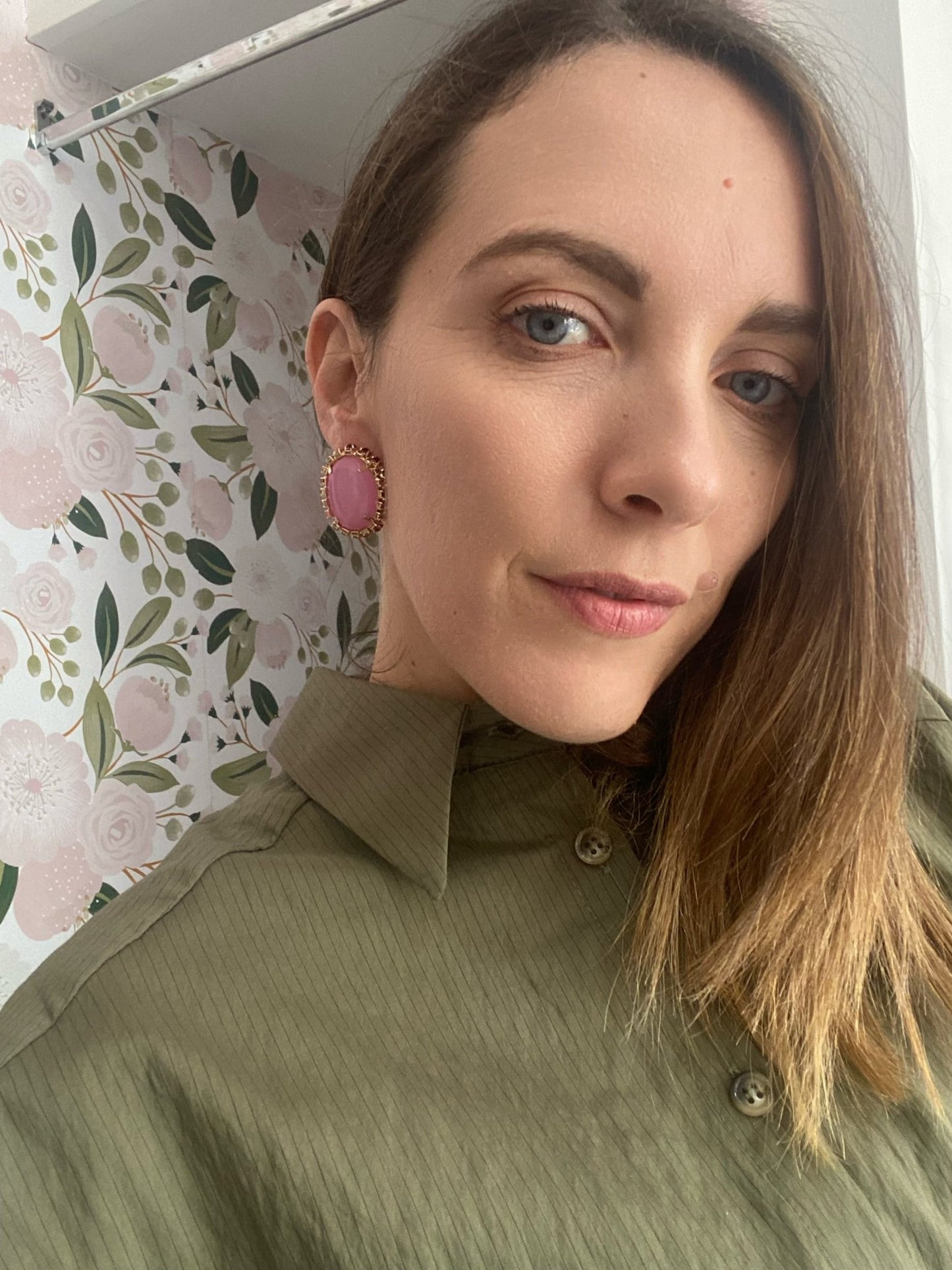 ORECCHINI SUSAN RESINA ROSA NALI - Fanatica Boutique
