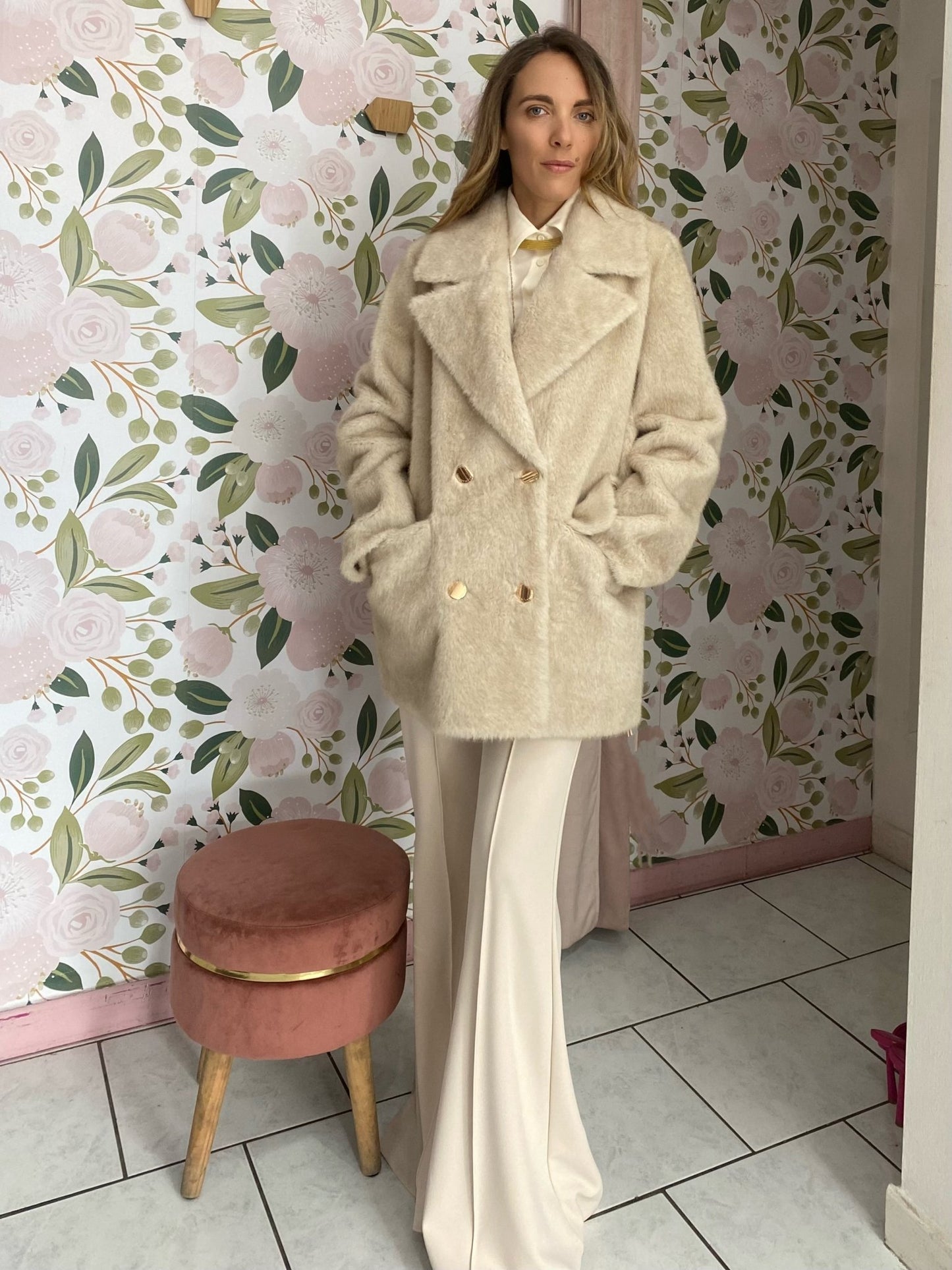 PELLICCIA ECOLOGICA DOPPIO PETTO ALESSIA MASSIMO - Fanatica Boutique