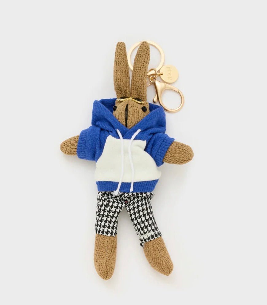 PORTACHIAVE/CHARMS BUNNY FELPA BLU NALì - Fanatica Boutique