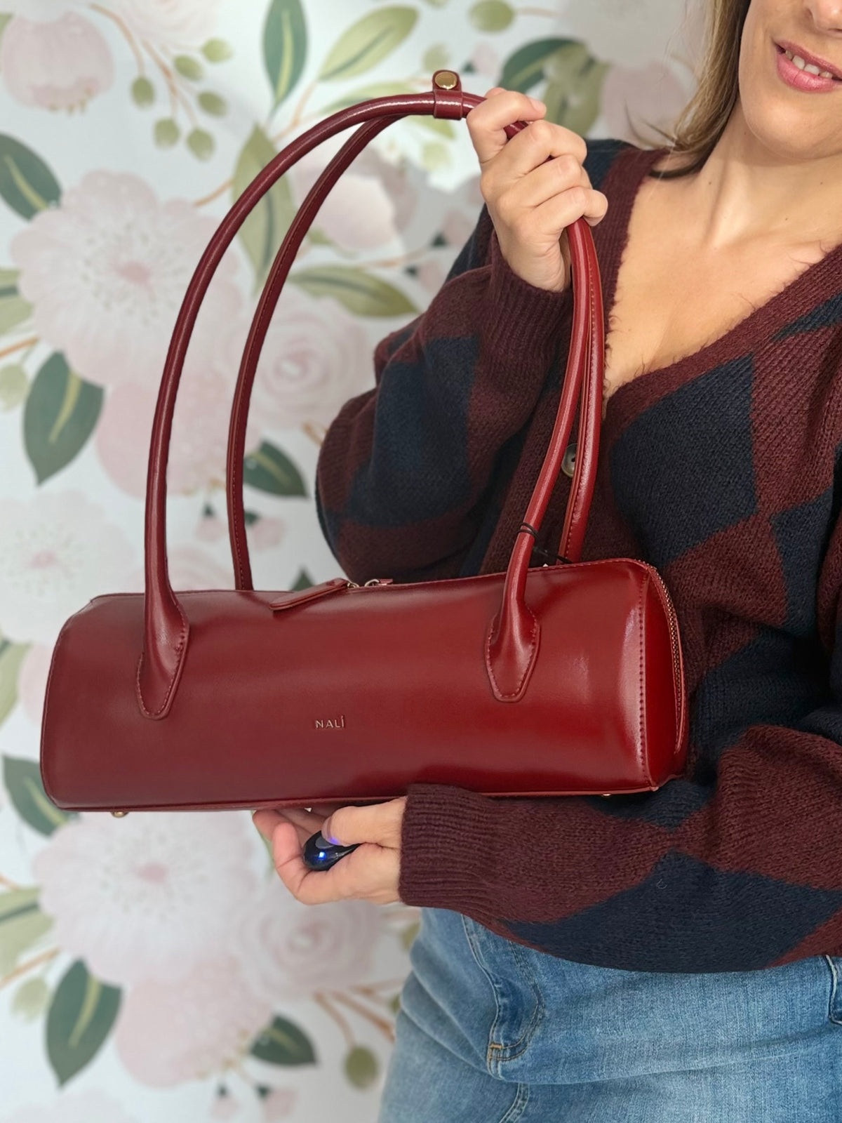 BORSA BILLIE BAGUETTE A SPALLA ROSSO NALI