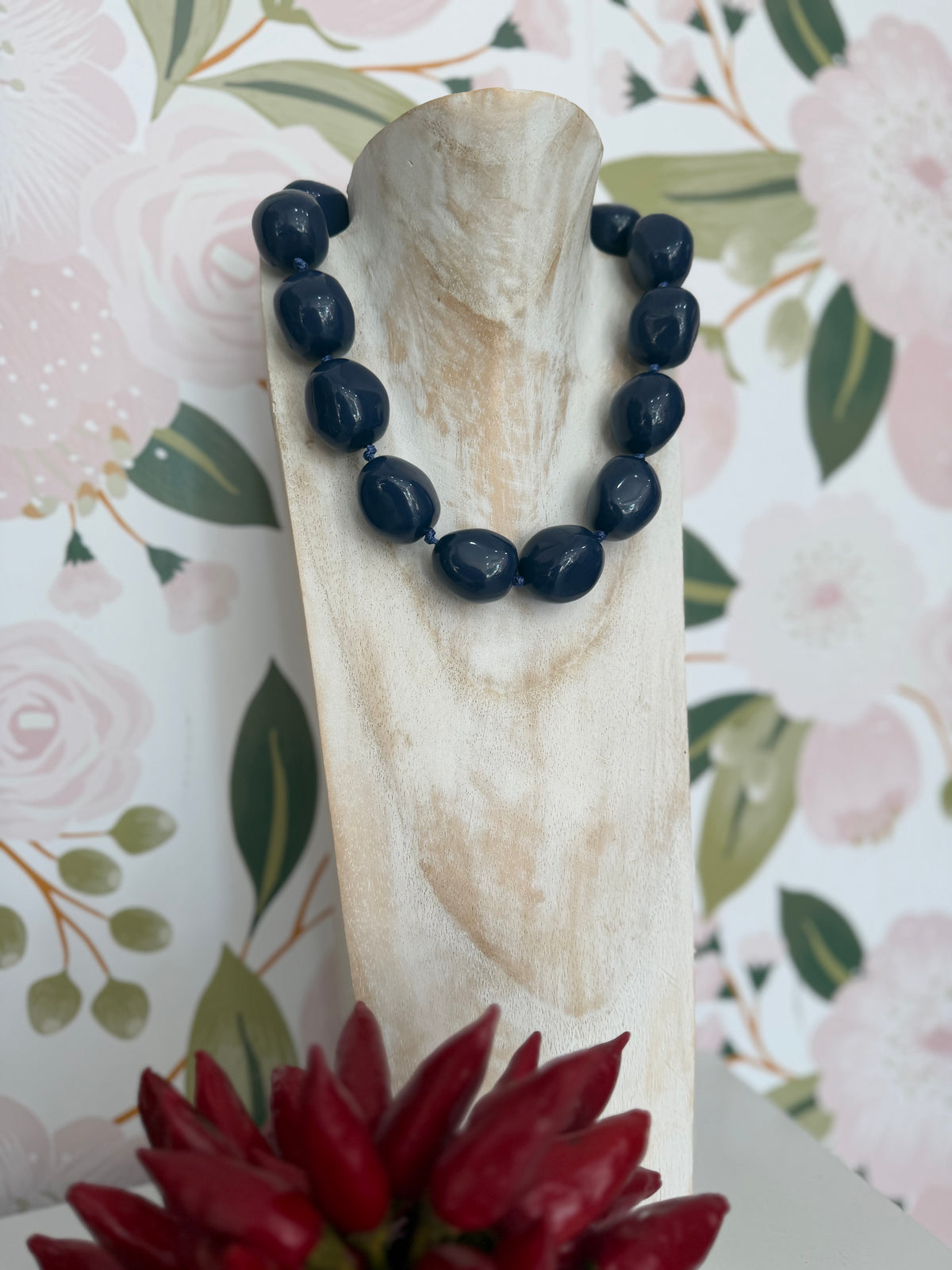 COLLANA AURORA SFERE IN RESINA PLAIN BLU NALI