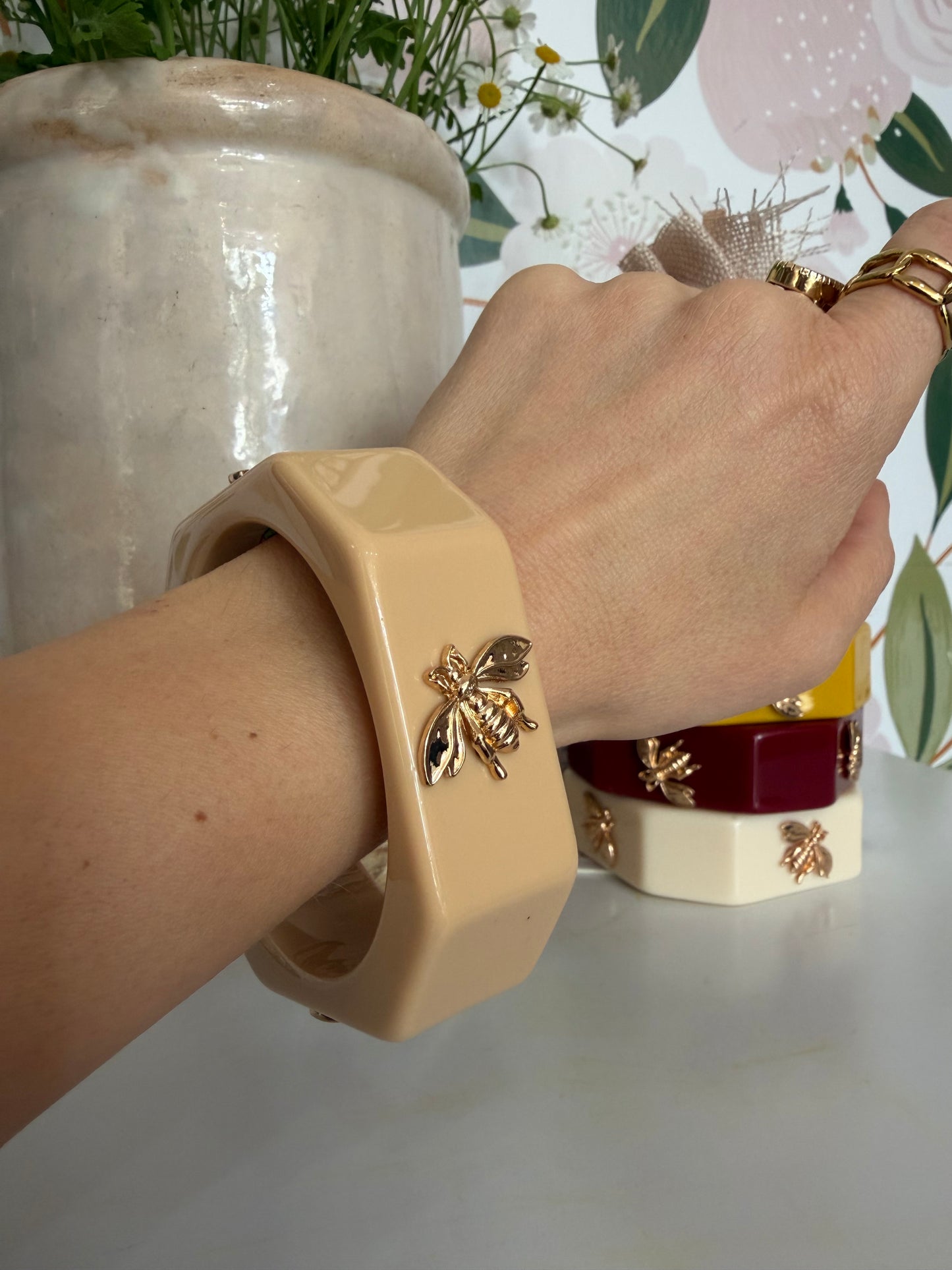 BRACCIALE BEE RIGIDO BEIGE NALI