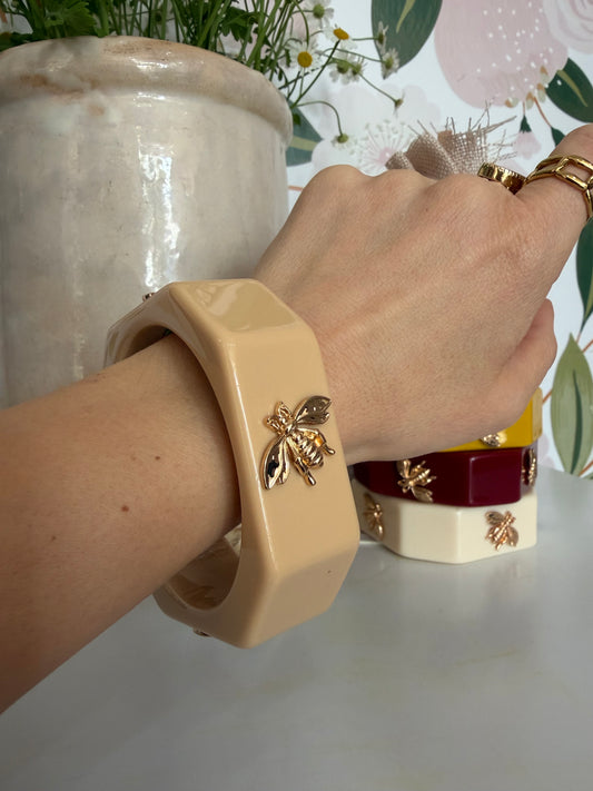 BRACCIALE BEE RIGIDO BEIGE NALI