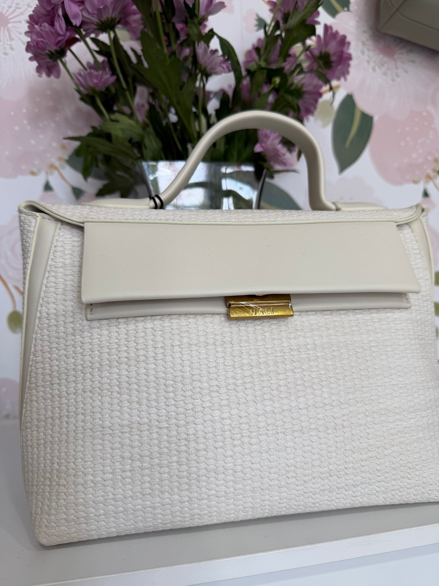 BORSA MARRAKECH A MANO+ TRACOLLA BIANCO NALI