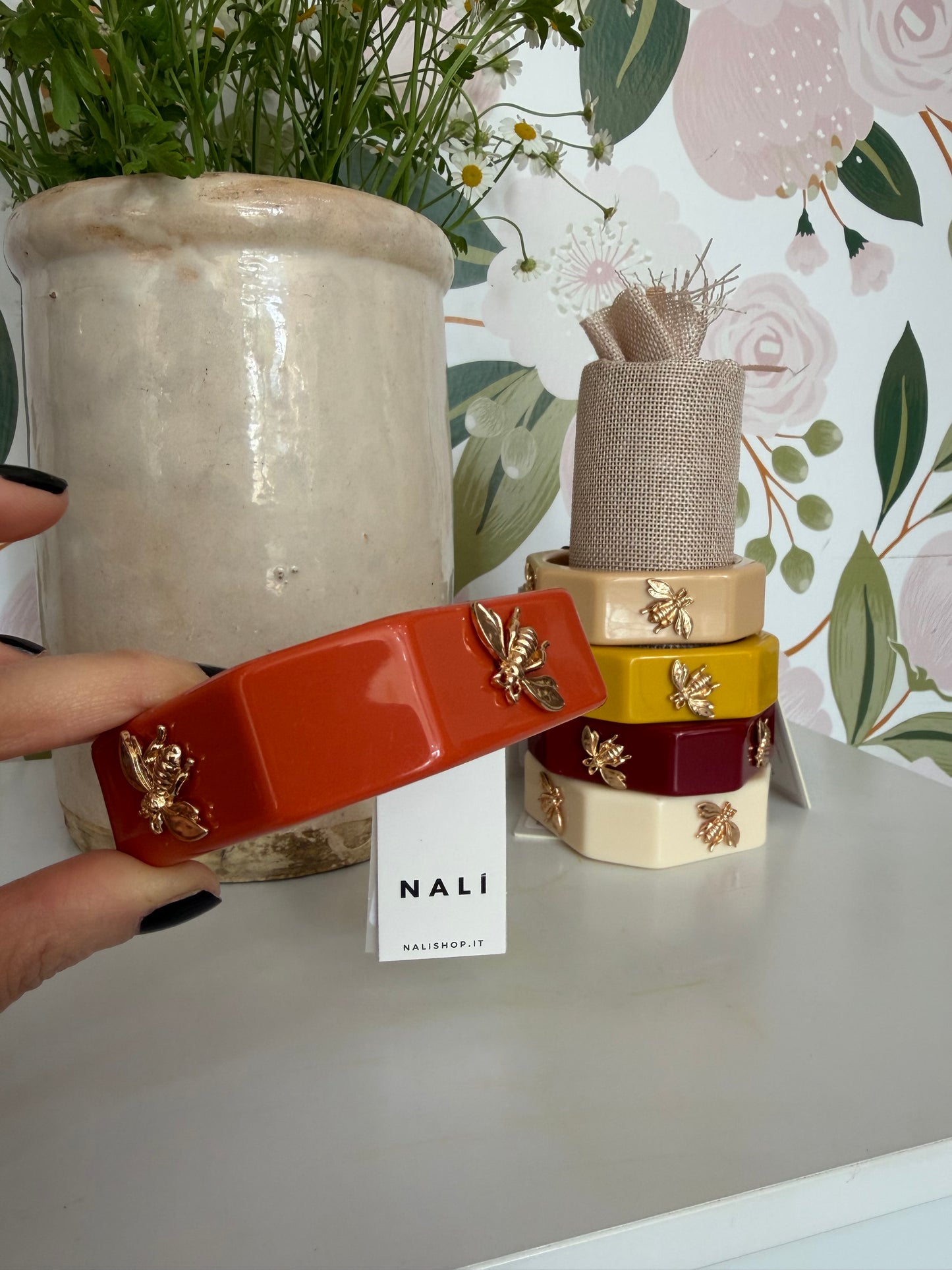 BRACCIALE BEE RIGIDO ARANCIO NALI