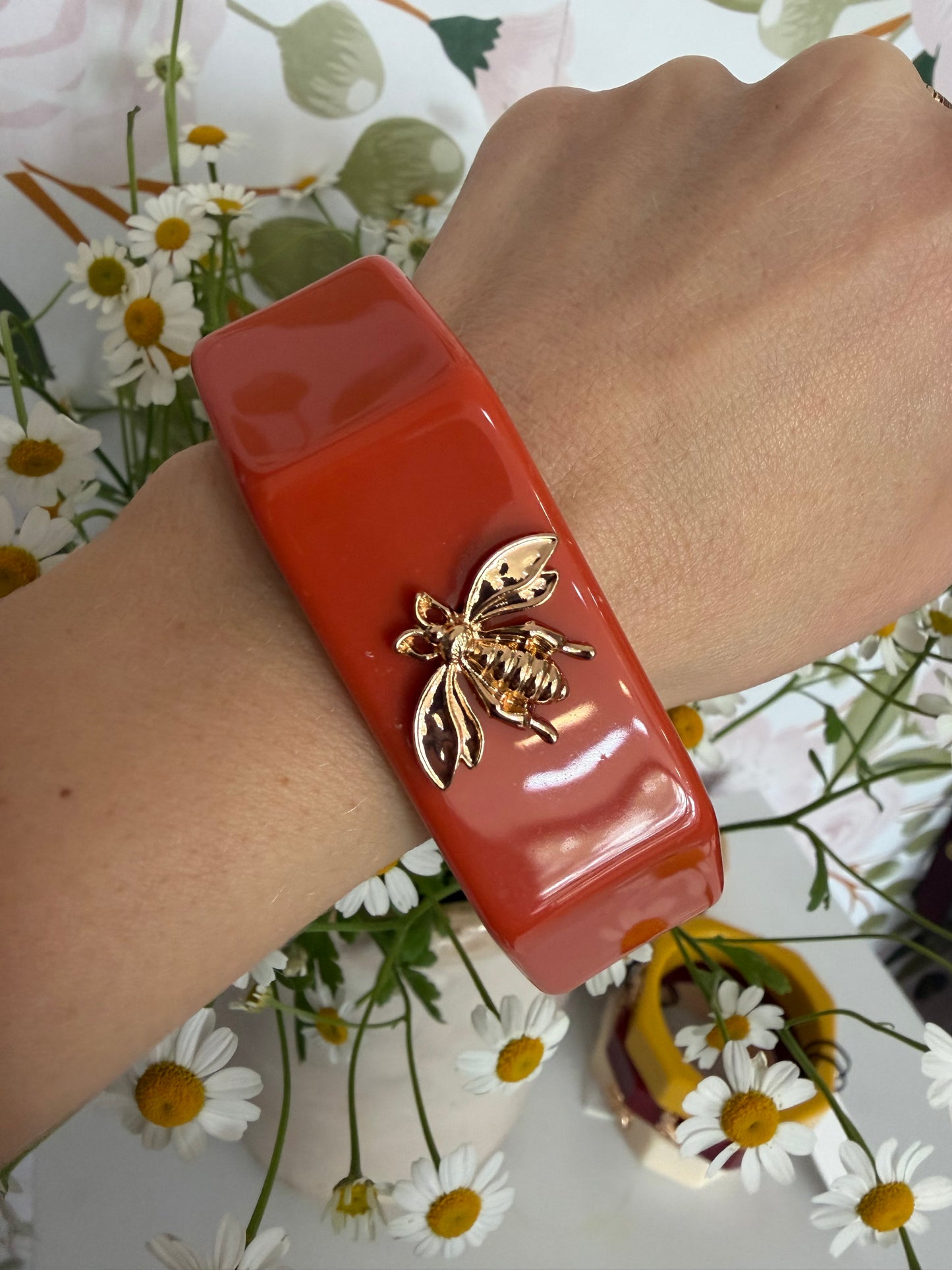 BRACCIALE BEE RIGIDO ARANCIO NALI
