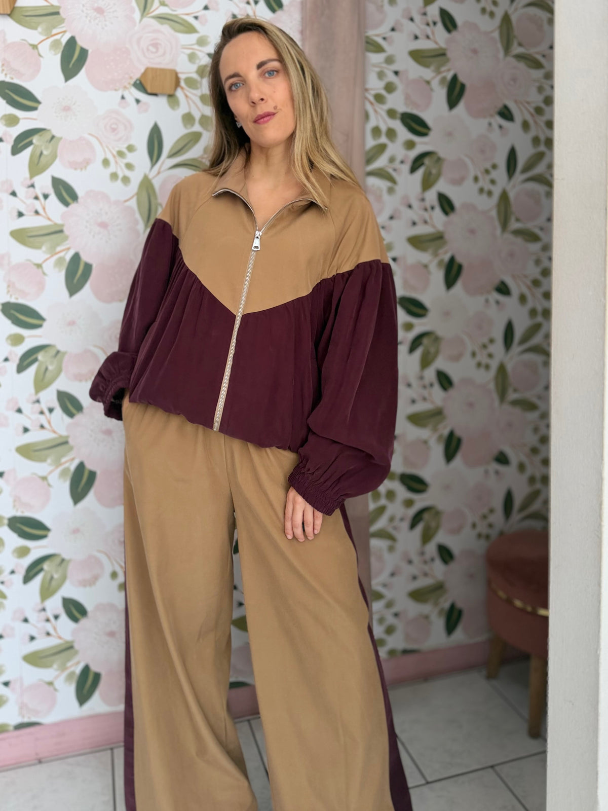 BOMBER INCRESPATO BICOLOR KIKISIX