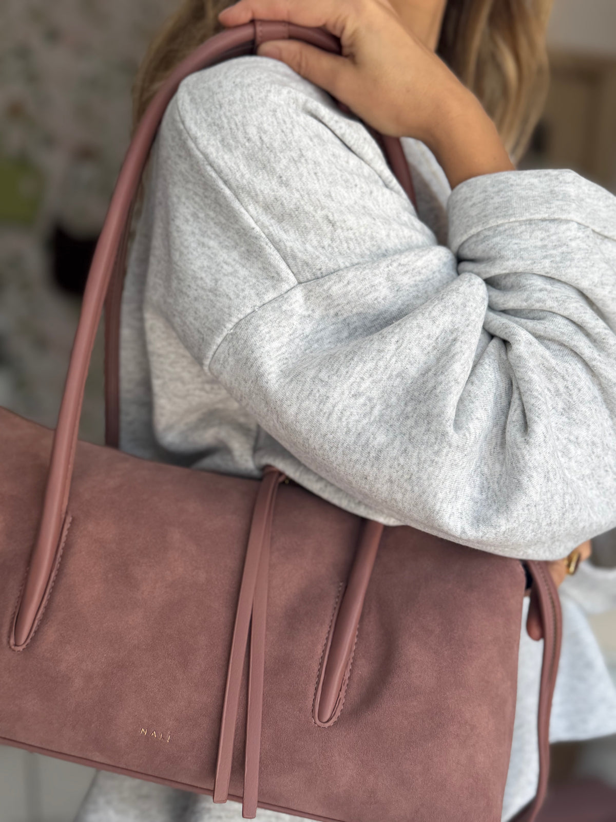 BORSA SKY BAGUETTE A SPALLA ROSA NALI