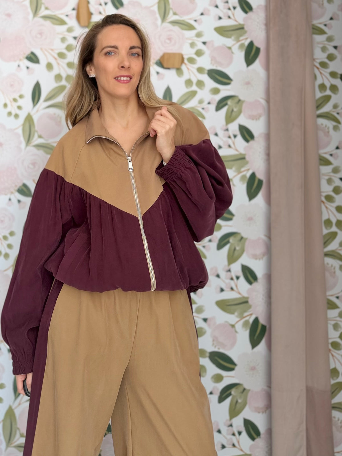 BOMBER INCRESPATO BICOLOR KIKISIX