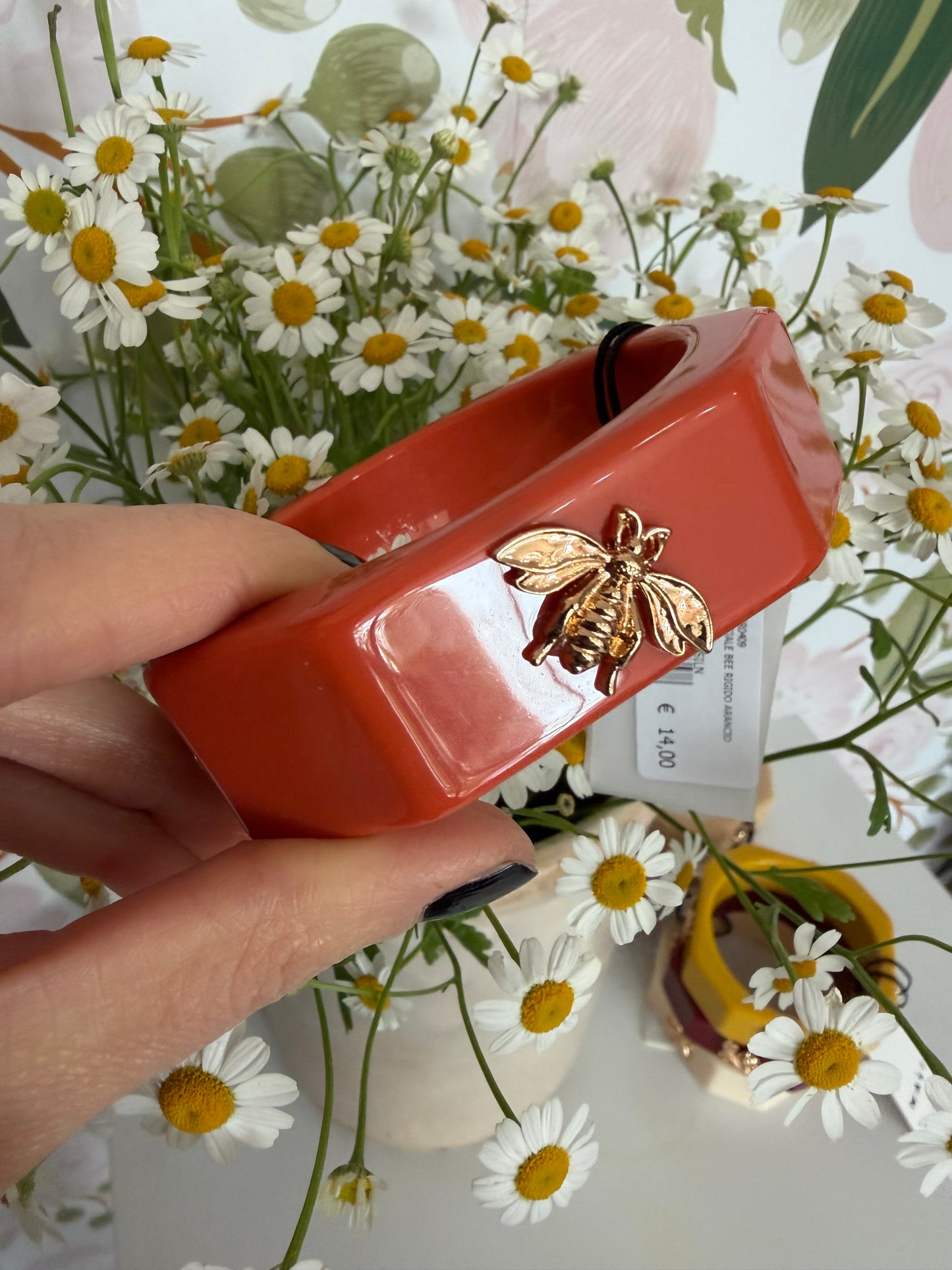 BRACCIALE BEE RIGIDO ARANCIO NALI