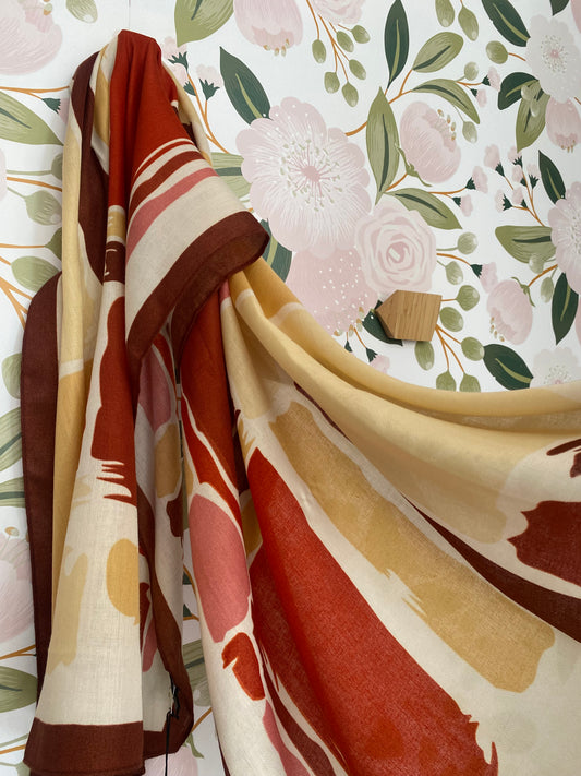 FOULARD/SCIARPA LIA BEIGE/RUGGINE NALI