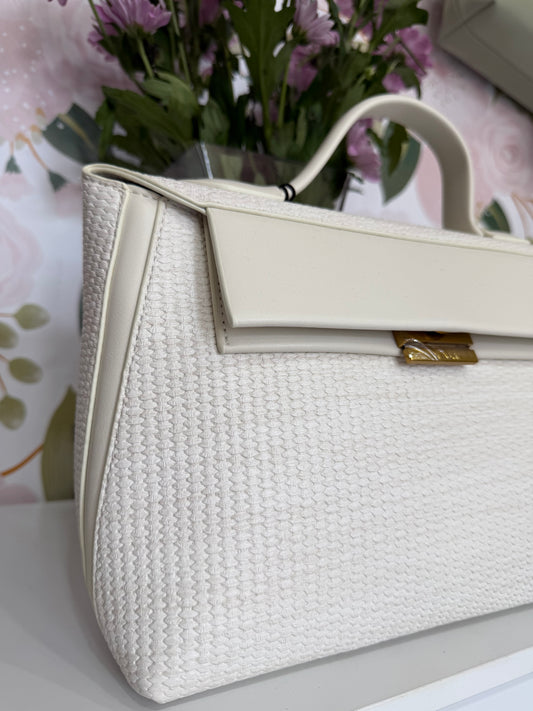 BORSA MARRAKECH A MANO+ TRACOLLA BIANCO NALI