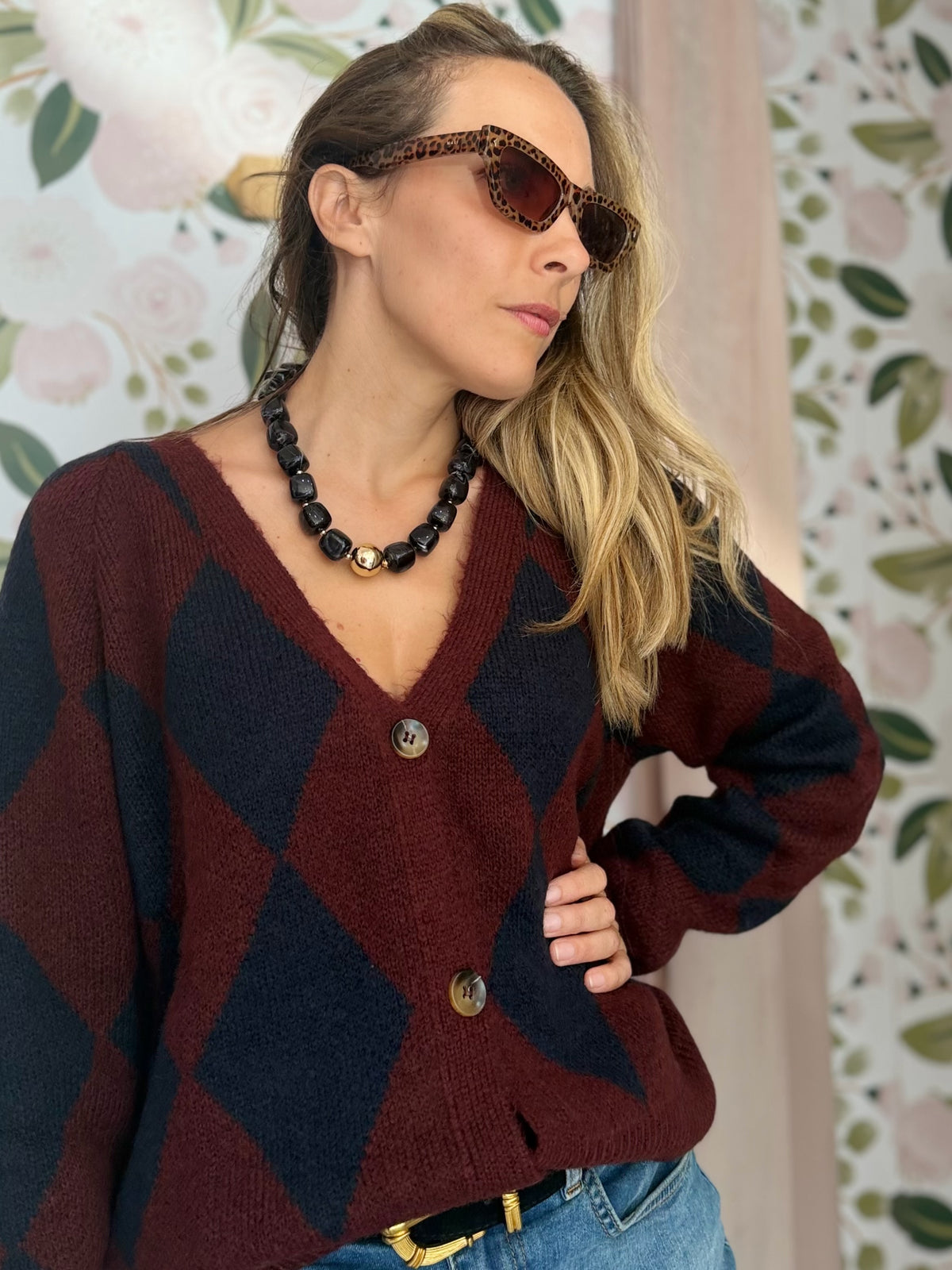 OCCHIALI AGATA LEOPARD MARRONE NALI