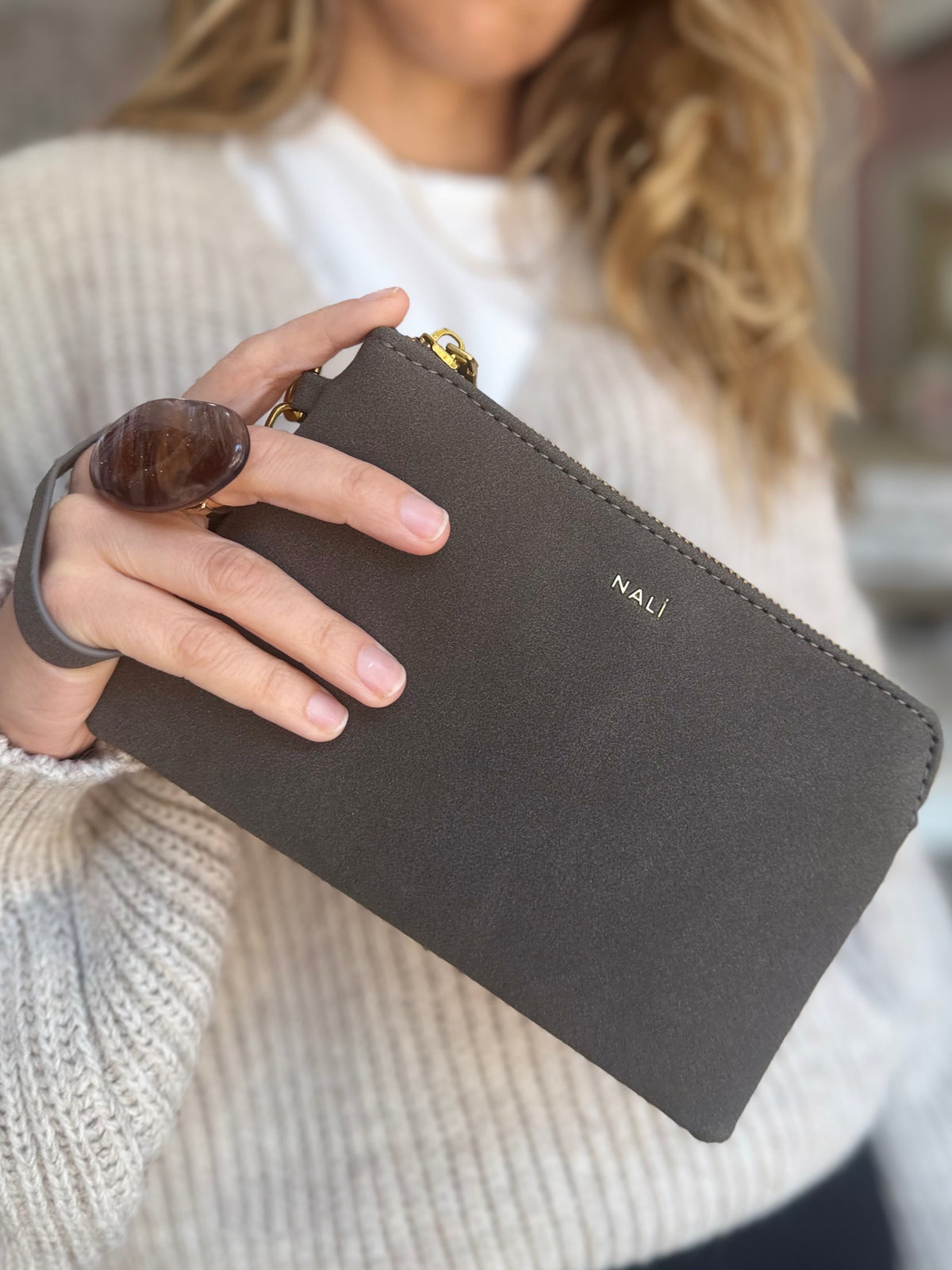 PORTAFOGLIO/POUCH MELANIE GRIGIO NALI