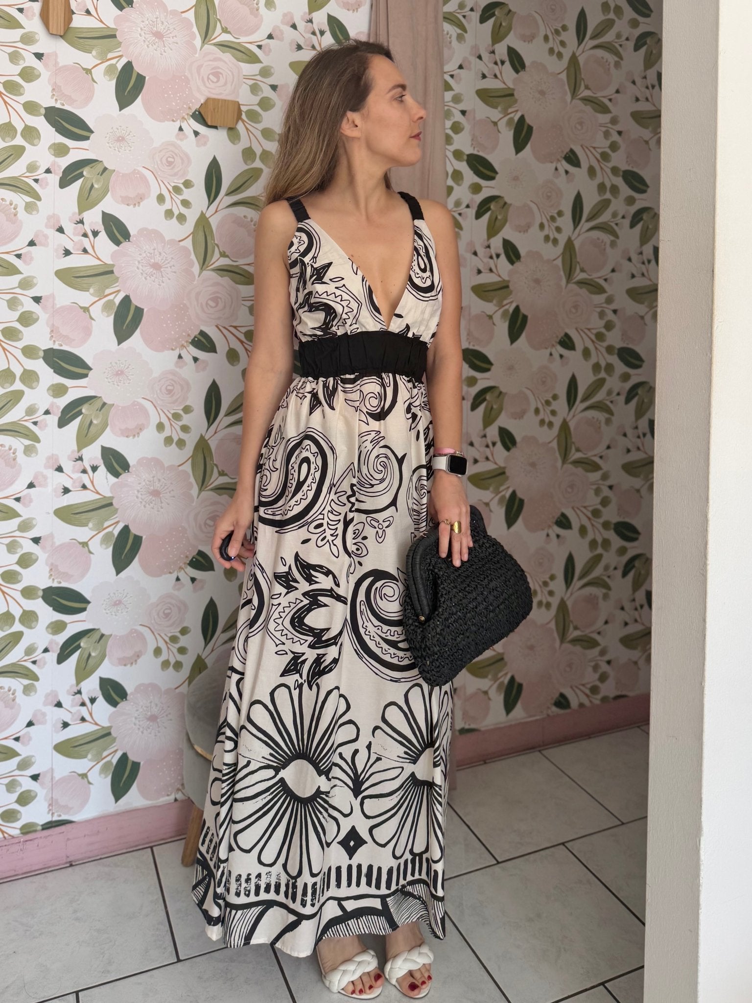 ABITO BIANCO E NERO LE SARTE DEL SOLE - Fanatica Boutique