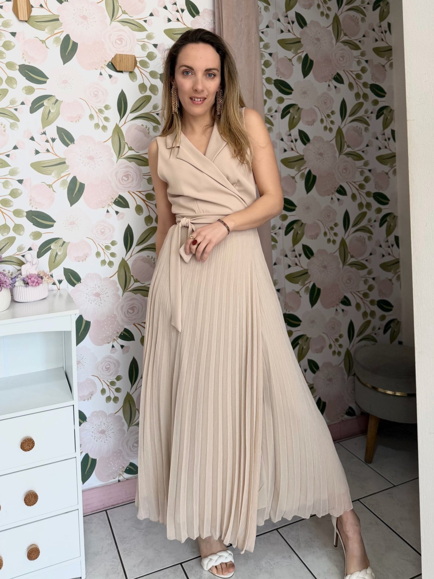 ABITO COLLO REVER E GONNA PLISSE' ECO - Fanatica Boutique