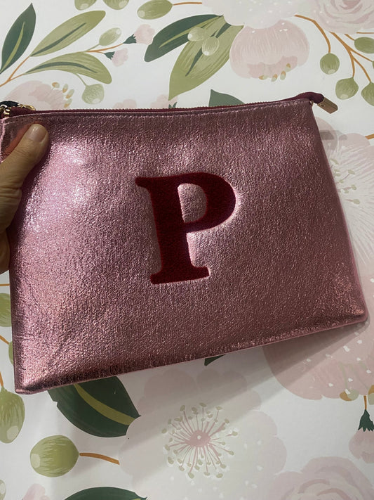 ALPHABET CLUTCH BIG ROSA LETTERA P NALI' - Fanatica Boutique