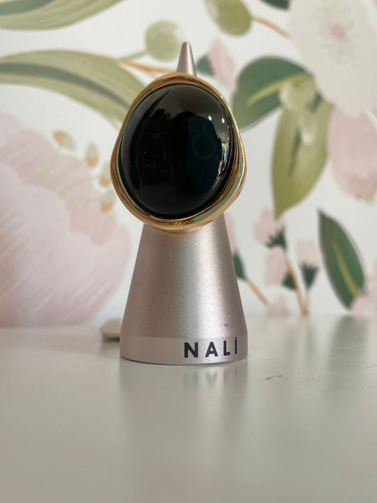 ANELLO BEAN ELASTICO TONDO RESINA NERO NALI - Fanatica Boutique