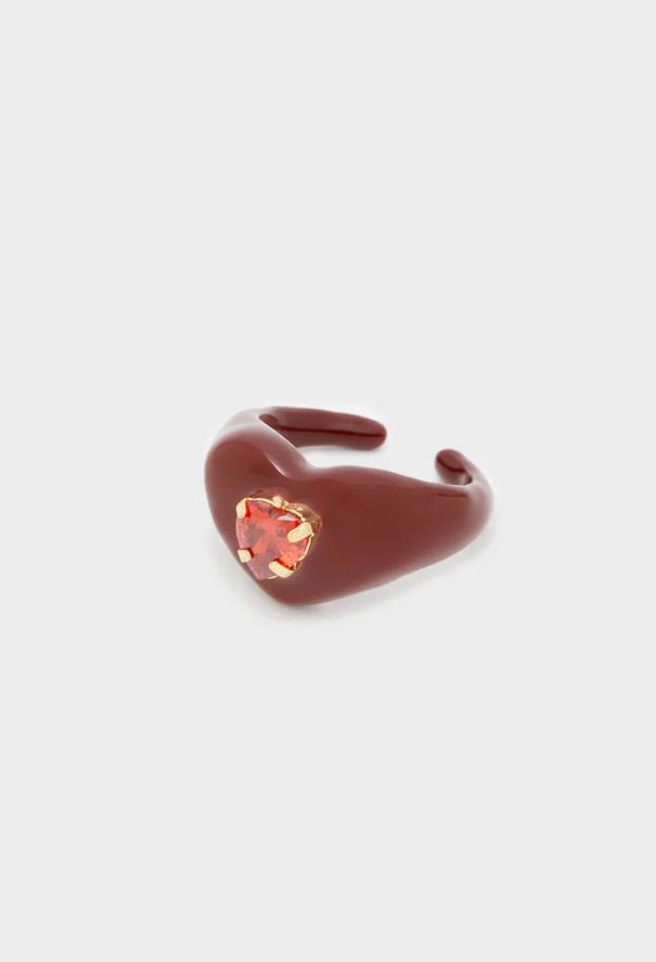 ANELLO BEAT SMALTATO CUORE ROSSO NALI - Fanatica Boutique