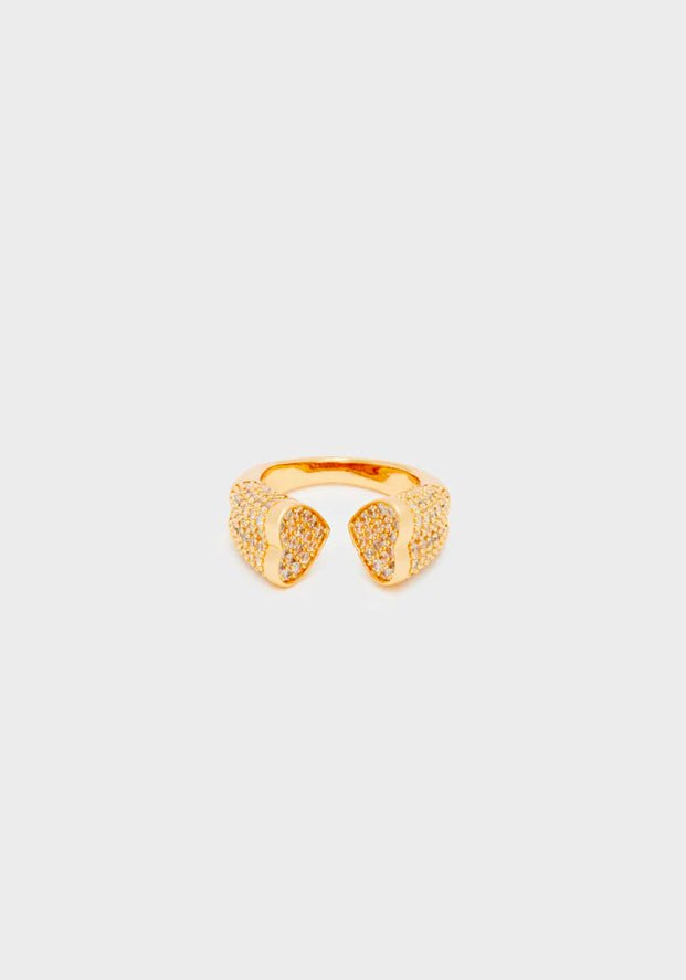 ANELLO CUORI ORO CON ZIRCONI NALI - Fanatica Boutique