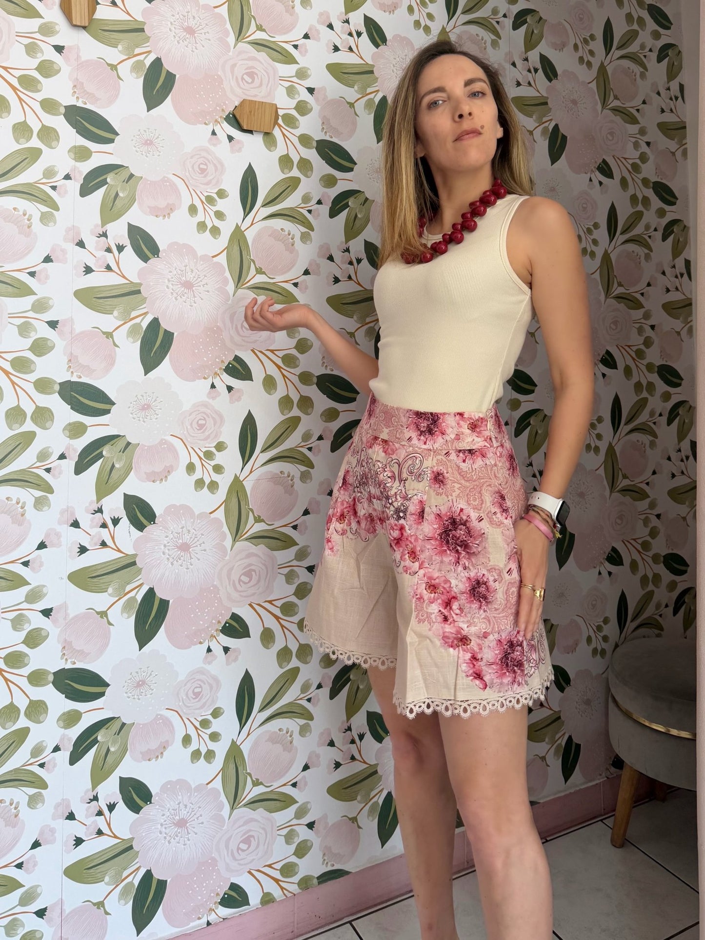 BERMUDA ROSA AMOSA - Fanatica Boutique