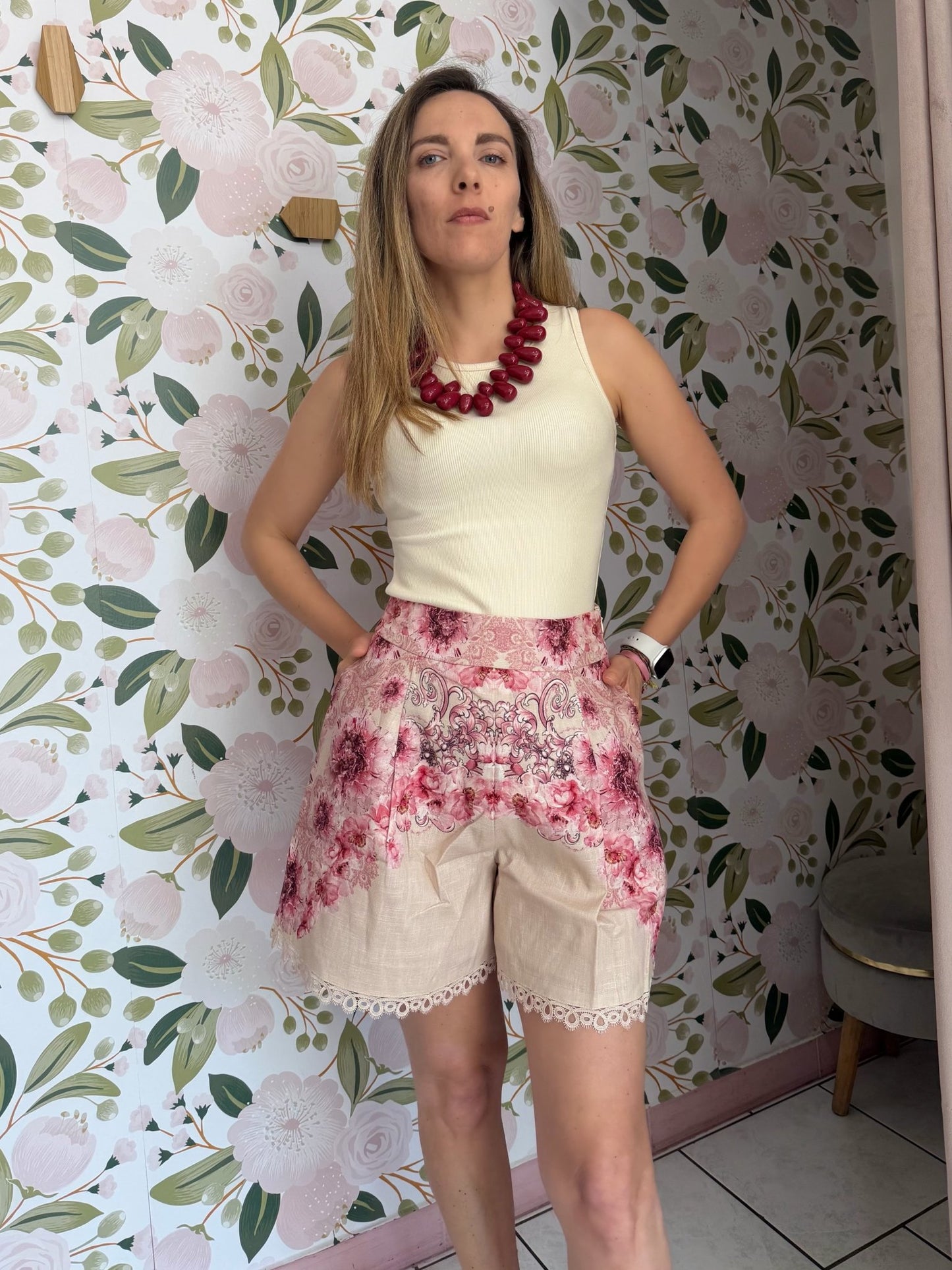 BERMUDA ROSA AMOSA - Fanatica Boutique