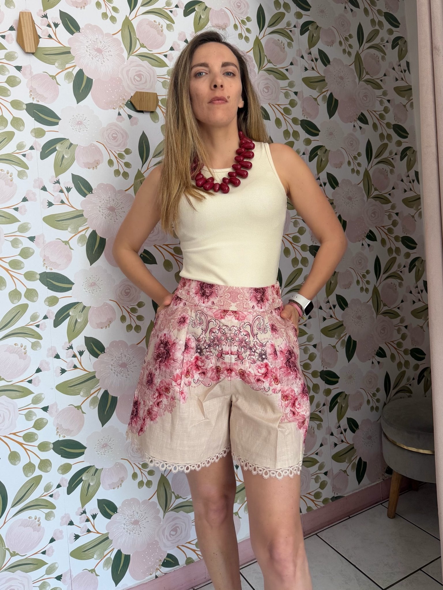 BERMUDA ROSA AMOSA - Fanatica Boutique