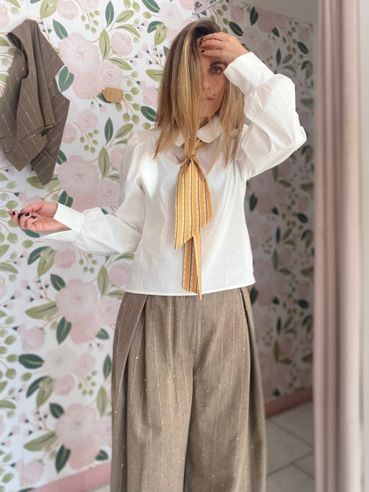BLUSA CON CRAVATTA LE SARTE DEL SOLE - Fanatica Boutique