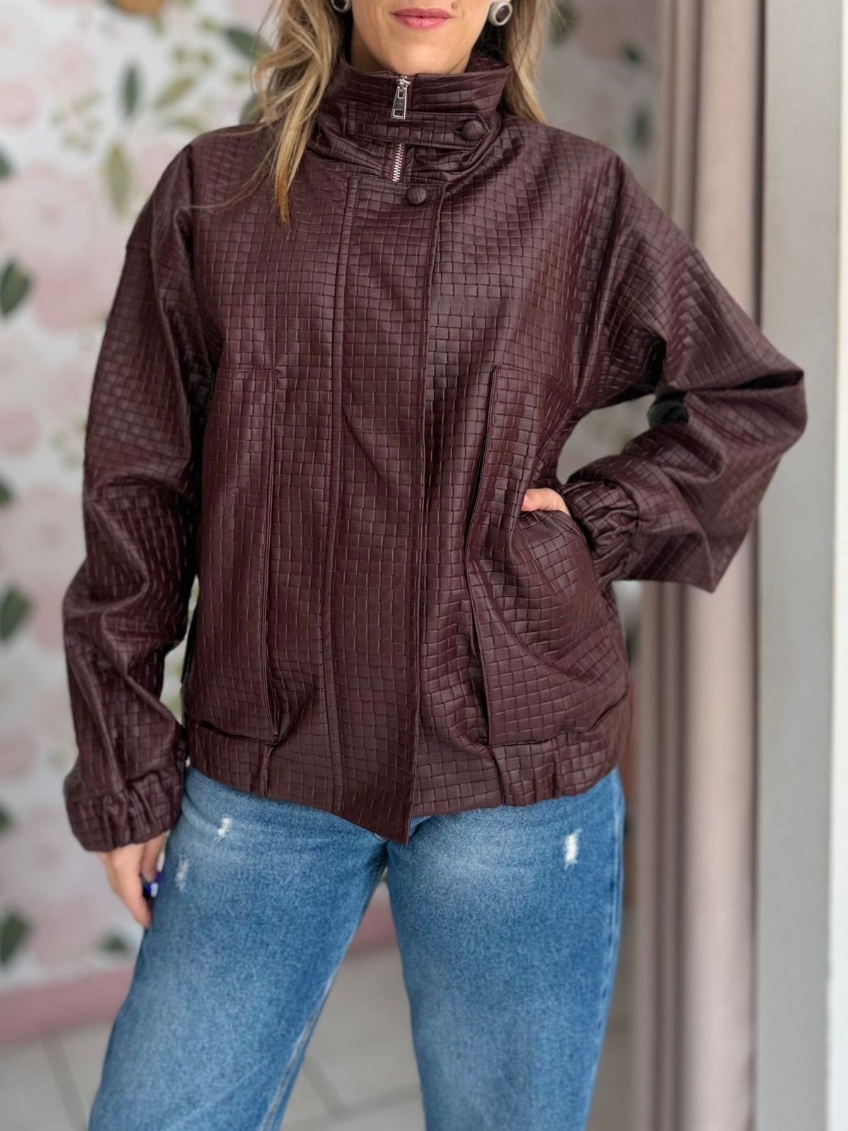BOMBER CON TASCONI E COLLO A IMBUTO KIKISIX - Fanatica Boutique