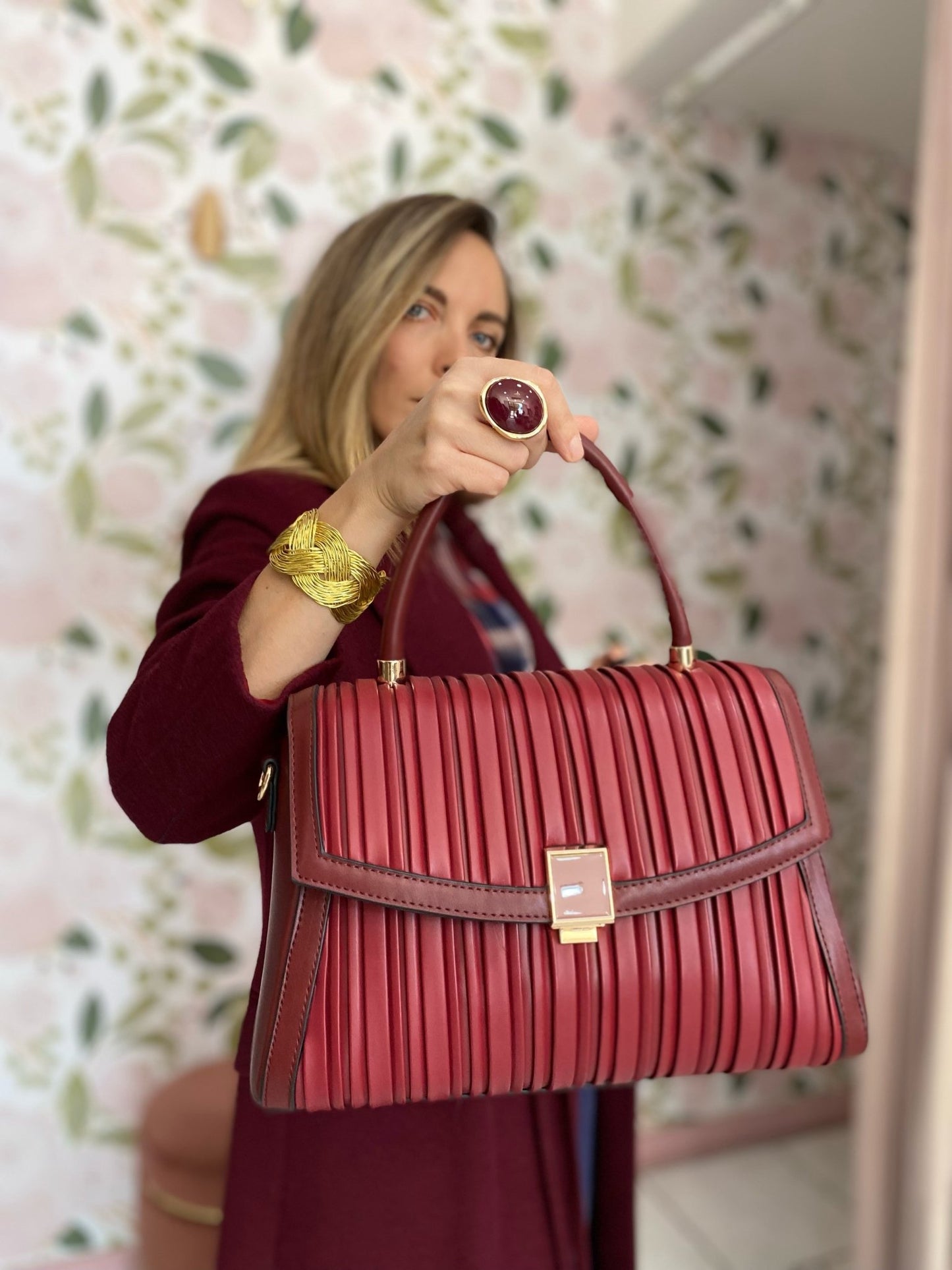 BORSA BAULETTO PLISSE ALESSIA MASSIMO - Fanatica Boutique