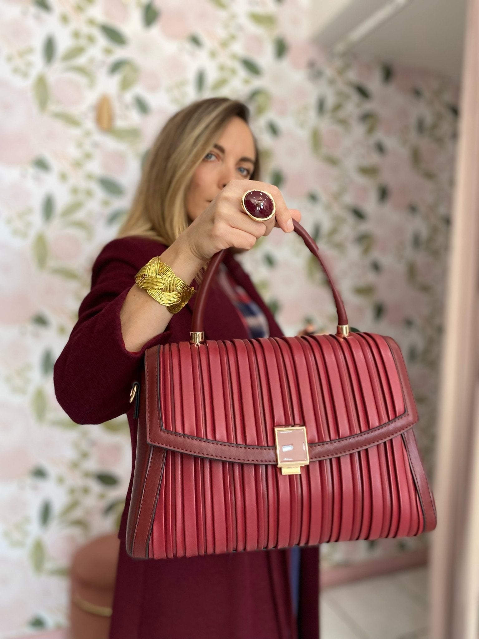 BORSA BAULETTO PLISSE ALESSIA MASSIMO - Fanatica Boutique