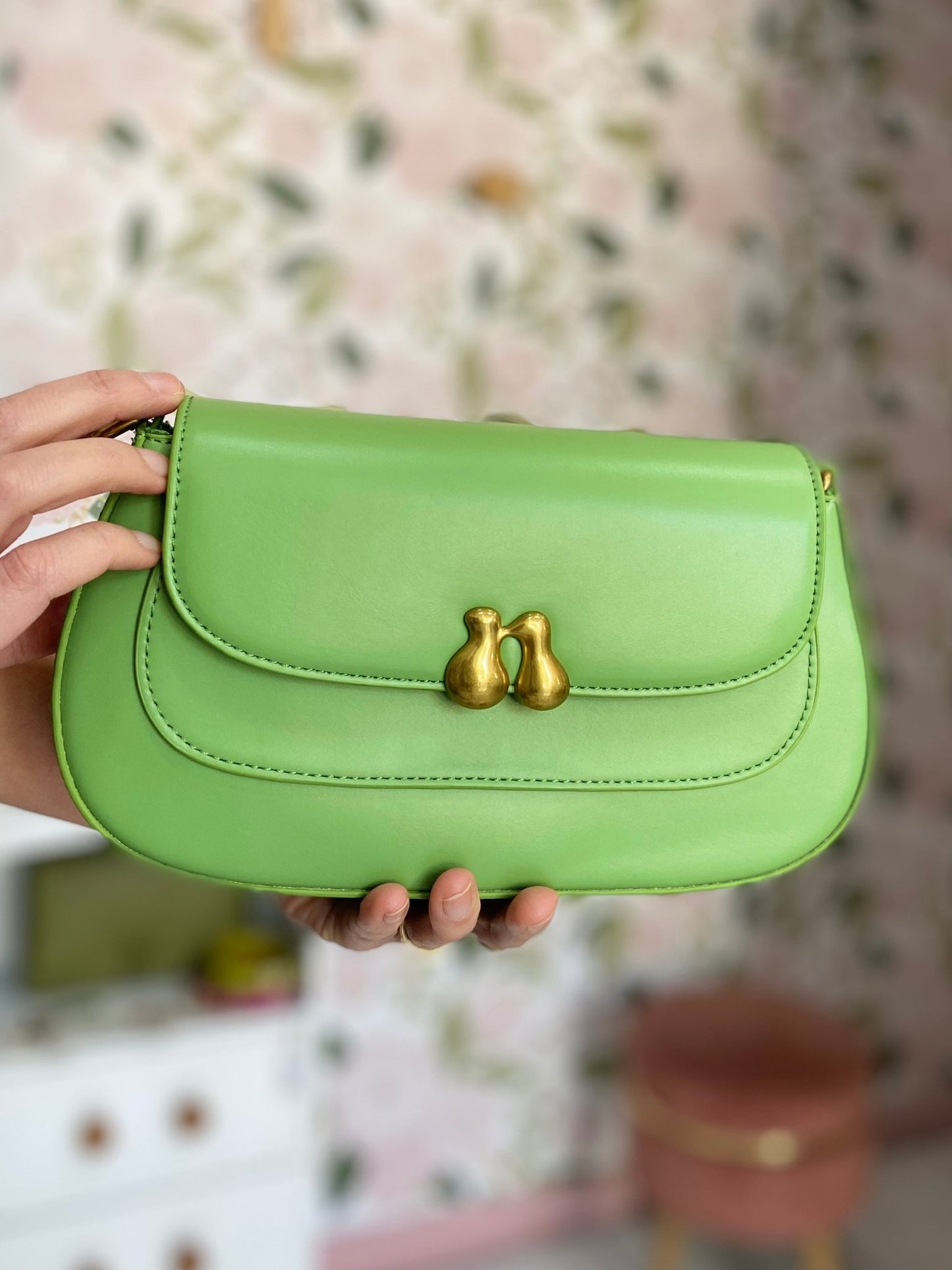 BORSA BOBBY A SPALLA VERDE NALI - Fanatica Boutique