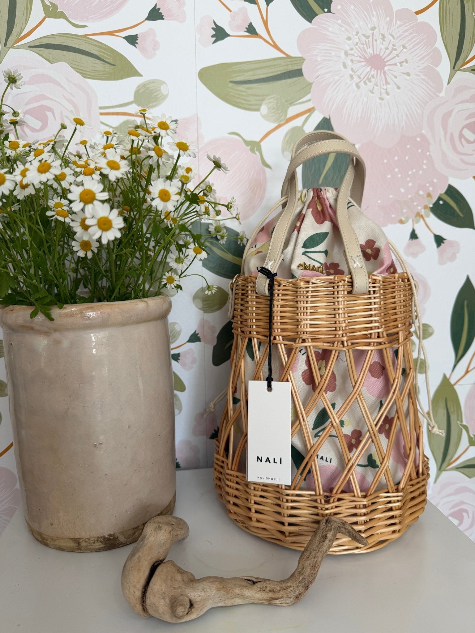 BORSA CLARA NEW SECCHIELLO PAGLIA BEIGE - Fanatica Boutique